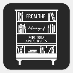 Buchzeichen aus der Bibliothek der Aufkleber auf d