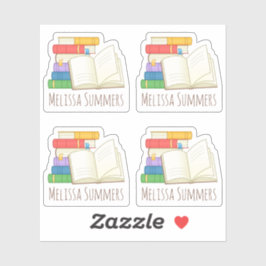 Buchzeichen "Bücher Individuelle Name" Aufkleber