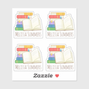 Buchzeichen "Bücher Individuelle Name" Aufkleber