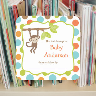 Buchzeichen des neutralen Geschlechts Quadratischer Aufkleber