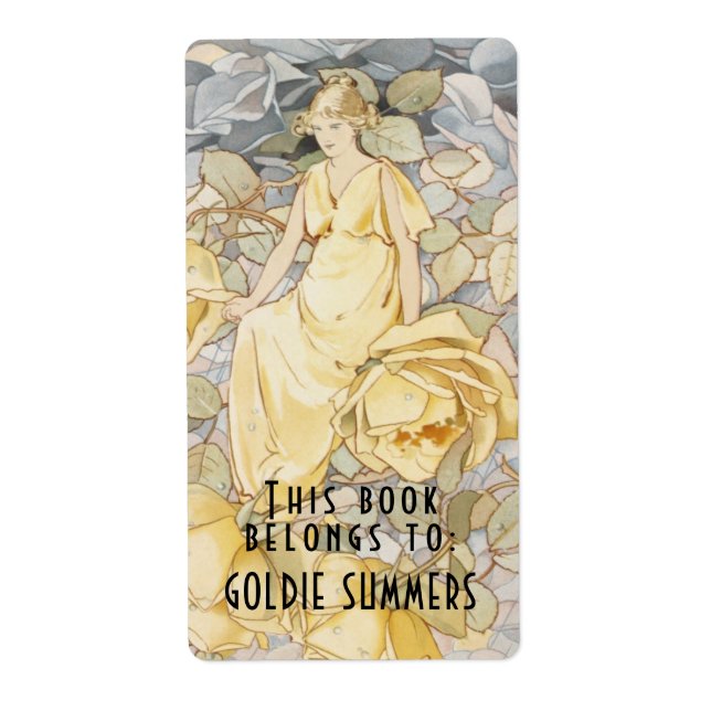 Buchzeichen Dieses Buch gehört zu Vintagen Rose (Vorne)