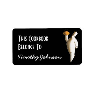 Buchzeichen Ex Libris Name Koch Cookbook gehört zu Adressaufkleber