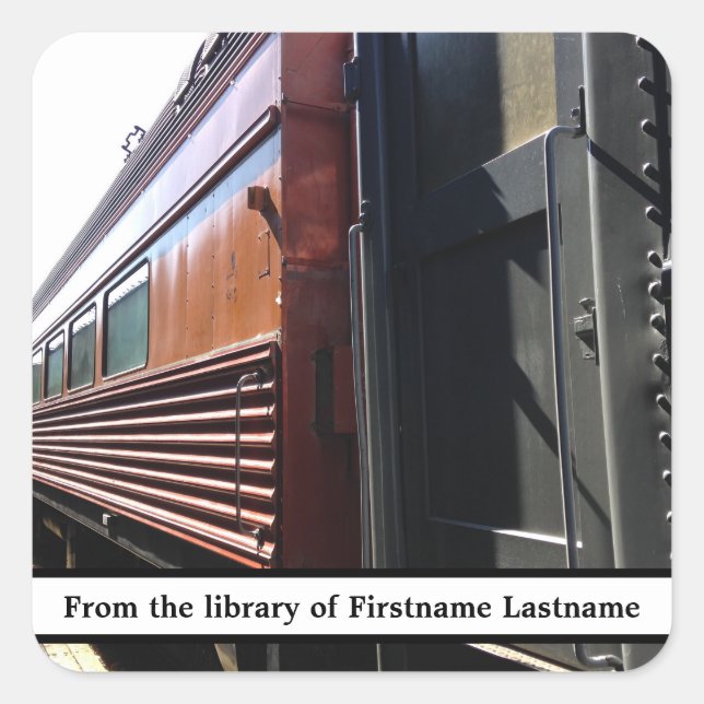 Buchzeichen für benutzerdefiniertes Foto Quadratischer Aufkleber (Vorderseite)