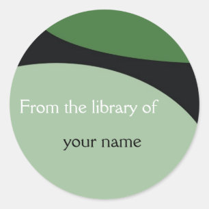 Buchzeichen für Bibliotheken Runder Aufkleber