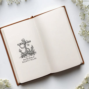 Buchzeichen für den Vintagen Schiffsanker Gummistempel