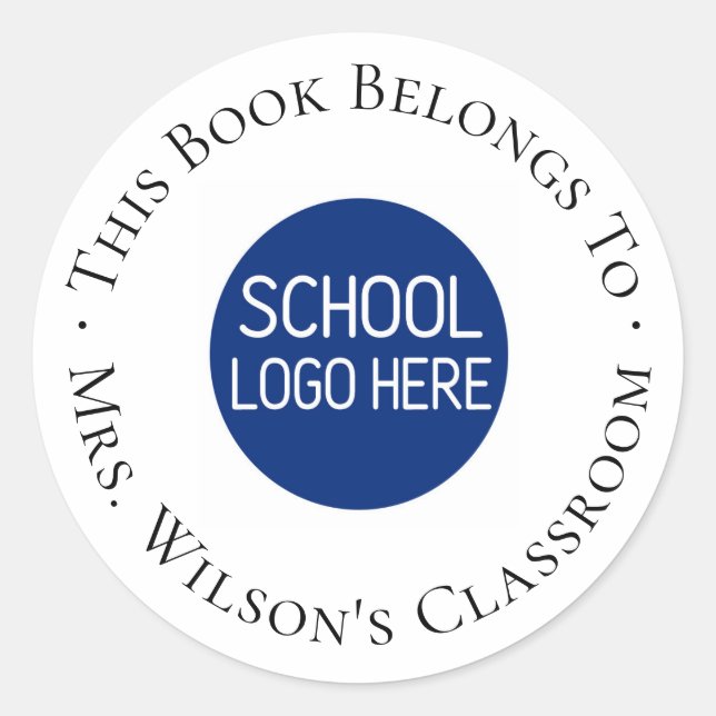 Buchzeichen für Lehrer Runder Aufkleber (Vorderseite)