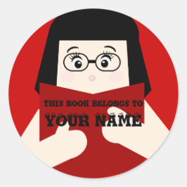 Buchzeichen Girl 2 Lesebuch Custom Sticker