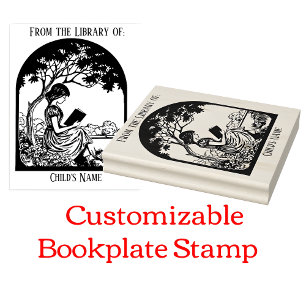 Buchzeichen Inking Briefmarke für Mädchen Gummistempel