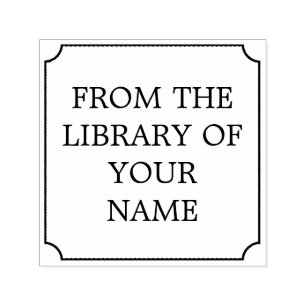 Buchzeichen mit einfachem Rahmen Permastempel