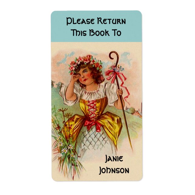 Buchzeichen Personalisiert Name Teller Klein Bo Pe (Vorne)