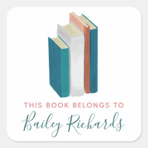 Buchzeichen Quadratischer Aufkleber