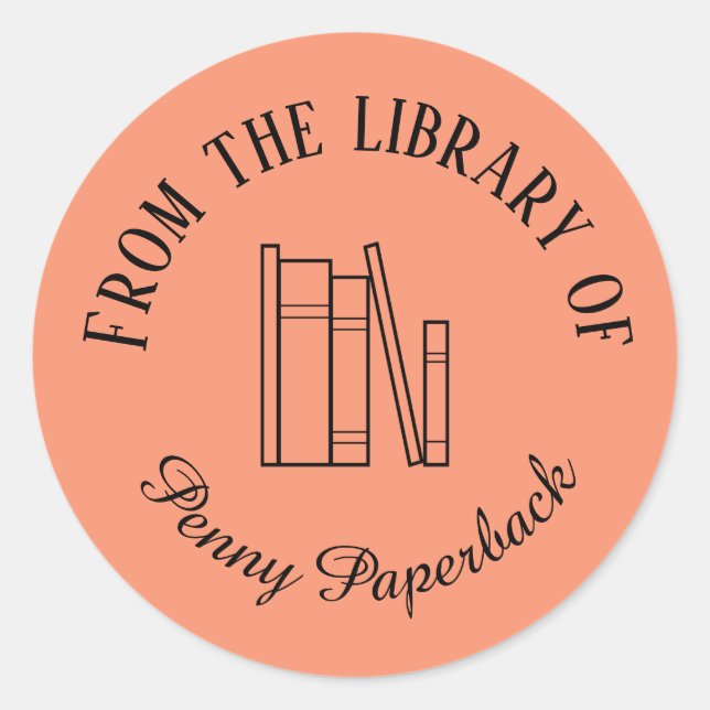 Buchzeichen Sticker für die Buchreihen für Ihren N (Vorderseite)