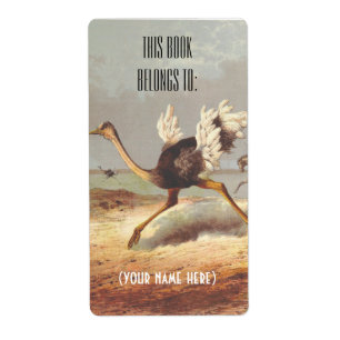 Buchzeichen zur farbigen Darstellung von Straußenh