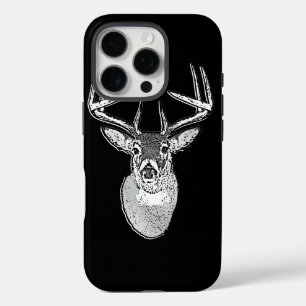Buck auf Schwarz-weißem Schwanz Hirsch iPhone 16 Pro Hülle