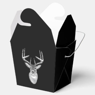Buck auf Schwarz-weißen Schwanz Deer Geschenkschachtel