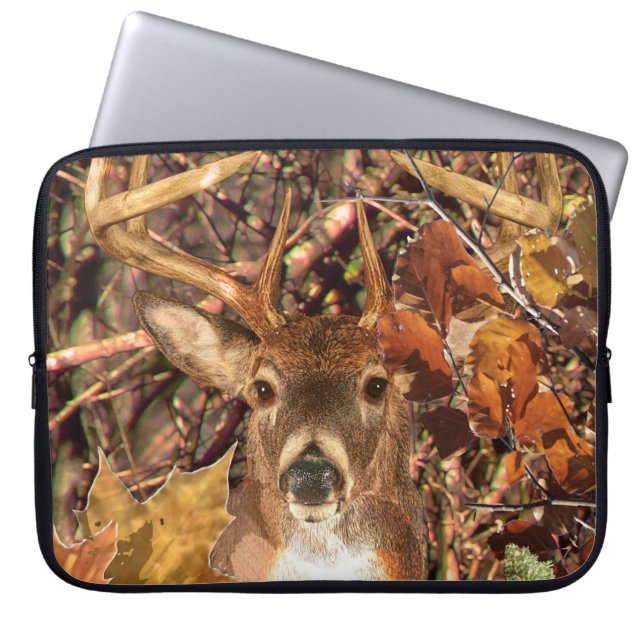Buck Camouflage White Schwanz Deer Laptopschutzhülle (Vorderseite)