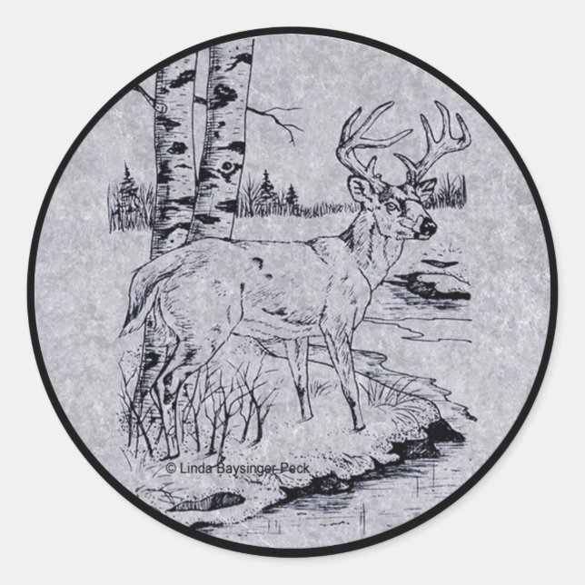 Buck Creek Runder Aufkleber (Vorderseite)