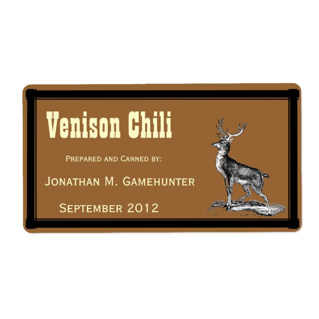 Buck Deer on Brown Canning (Vorne)