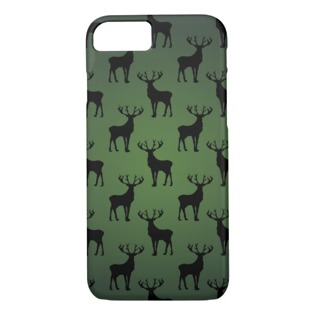 Buck Deer Pattern auf Green Case-Mate iPhone Hülle (Rückseite)