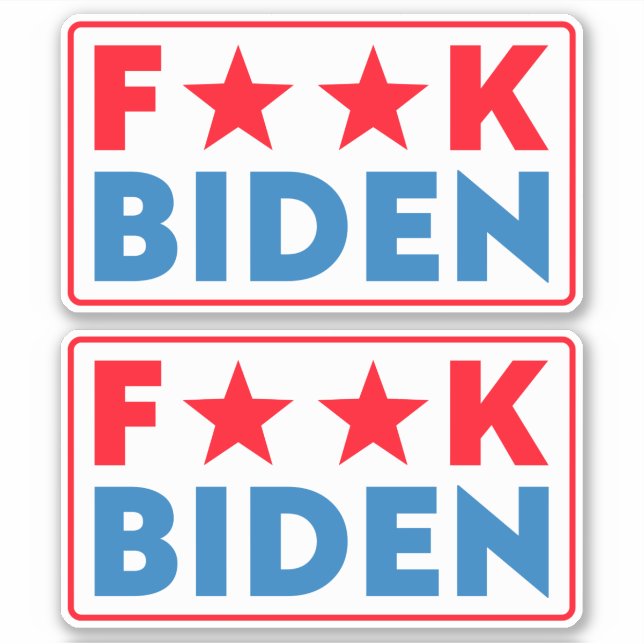 Buck Fiden lustig gegen Biden pro Trump Aufkleber (Vorderseite)