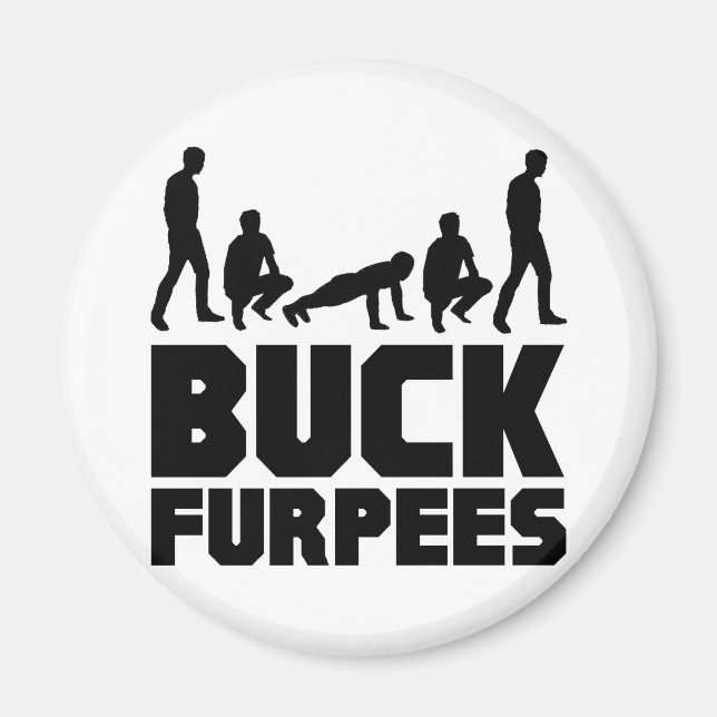 Buck Furpees — Burpees-Fitness Magnet (Vorne)