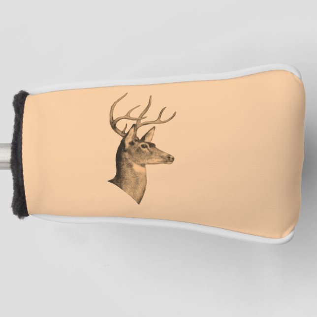 Buck Head Burlywood Golf Head Putter Cover Headcover (Vorderseite)