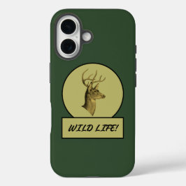 Buck Head Dark Green iPhone Fälle 16 Hülle