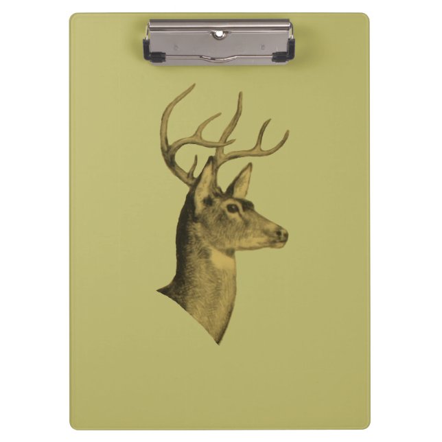 Buck Head Dark Khaki Clipboard Klemmbrett (Vorderseite)