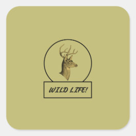 Buck Head Dark Khaki Stickers