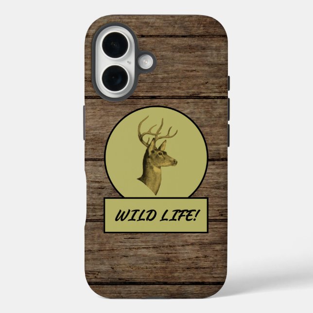 Buck Head Dark Wood iPhone Fälle Case-Mate iPhone Hülle (Rückseite)
