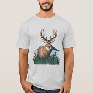 Buck in Brush, Detailed Buck, Proud Buck T-Shirt