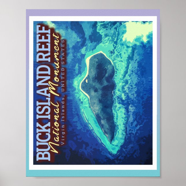 BUCK ISLAND REEF - JUNGFRAU INSELN VEREINIGTE STAA POSTER (Vorne)