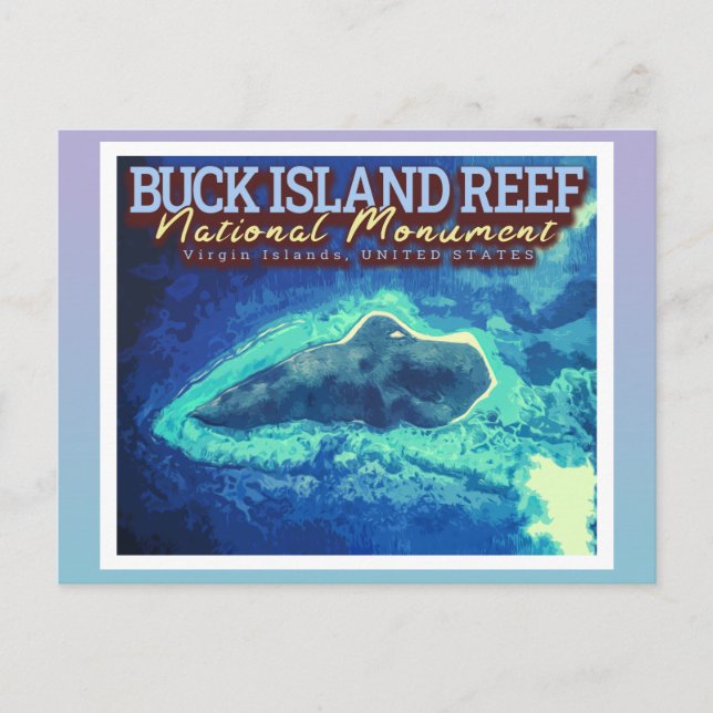 BUCK ISLAND REEF - JUNGFRAU INSELN VEREINIGTE STAA POSTKARTE (Vorderseite)
