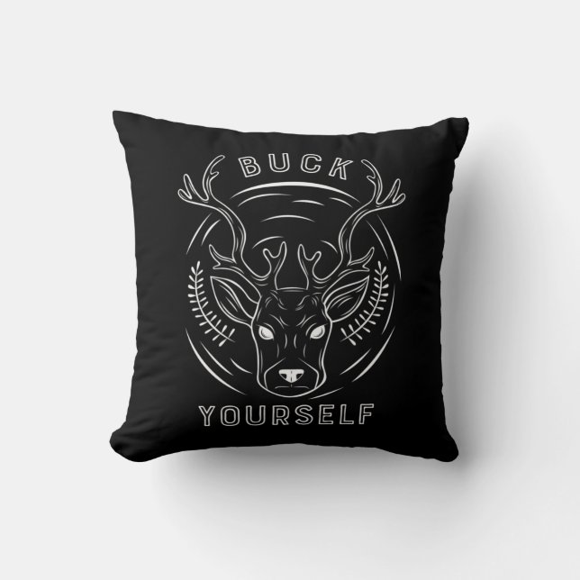 Buck Jagd Sie selbst Kissen (Vorderseite)