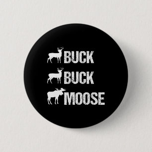 Buck Moose Funny Moose Buck Jagd Button