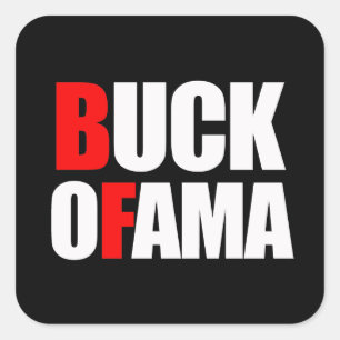 BUCK OFAMA QUADRATISCHER AUFKLEBER