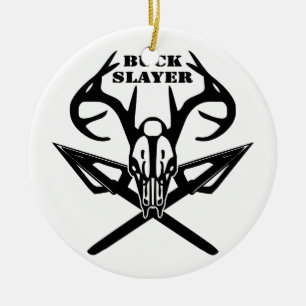 Buck Slayer Deer & Arrows Keramikornament