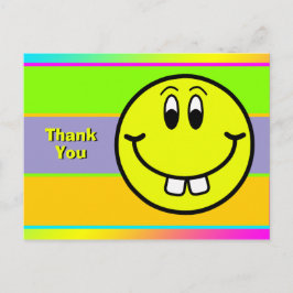 Buck Teeth lächelnd Gesicht Emoji Danke Postcard Postkarte