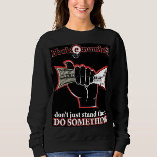 "Buck und Wahlzettel" Schwarzes Sweatshirt für Fra