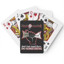 "Buck und Wahlzettel" Spielkarten (Schwarz)