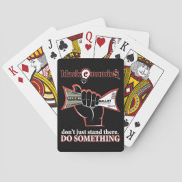 "Buck und Wahlzettel" Spielkarten (Schwarz)