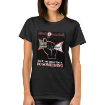"Buck und Wahlzettel"-T-Shirt für Frauen