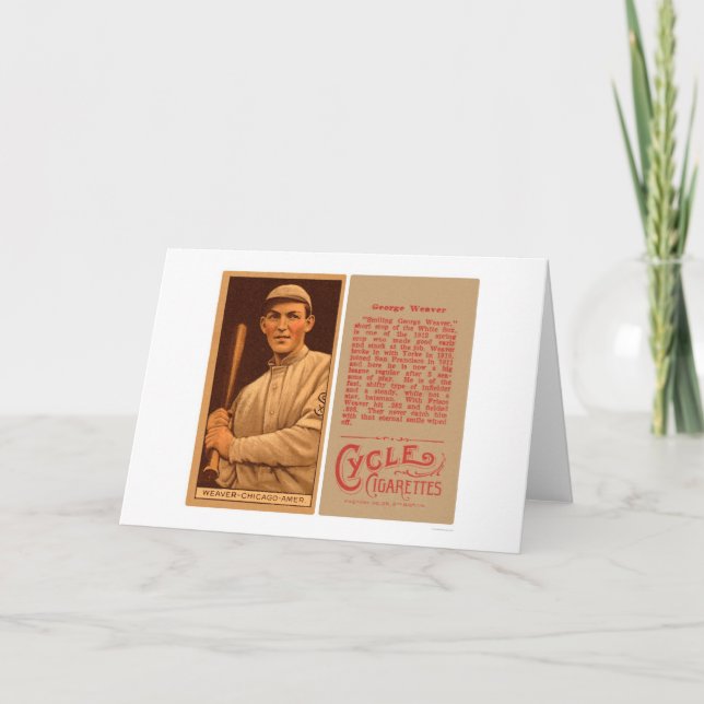 Buck Weaver White Sox Baseball 1912 Karte (Vorderseite)