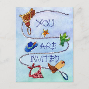 BUCKAROO BIRTHDAY PARTEI INVITATION ~ EZ2 CUSTOMIZ EINLADUNG