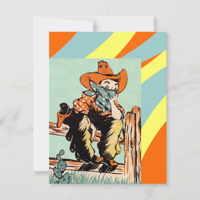 BUCKAROO-GEBURTSTAGS-PARTY EINLADUNG (Vorderseite)