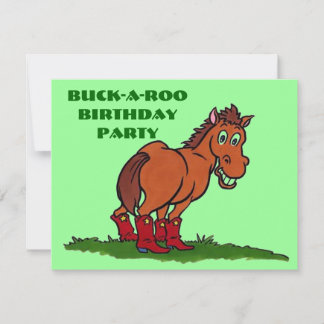 BUCKAROO GEBURTSTAGSPARTEINVITATION ~ EZ2 CUSTOMIZ EINLADUNG