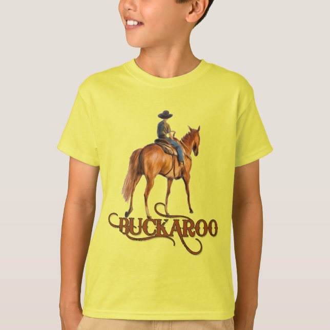 Buckaroo Little Cowboy Kid's Western Theme T-Shirt (Vorderseite)