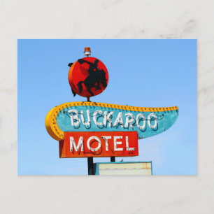 Buckaroo Motel Schild, Tucumcari, N.M. Postkarte