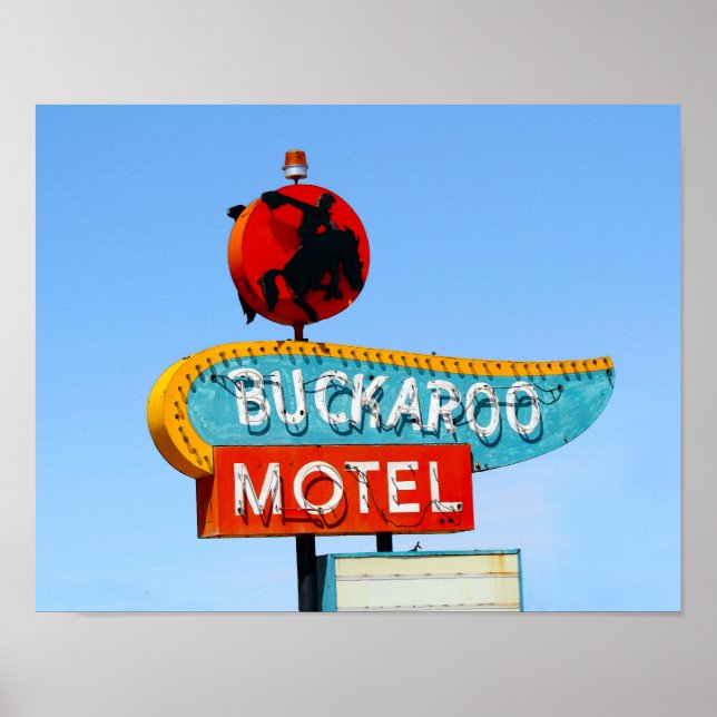Buckaroo Motel Sign, Tucumcari, New Mexico Poster (Vorne)