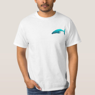Buckel-hinterer Wal - Blau T-Shirt